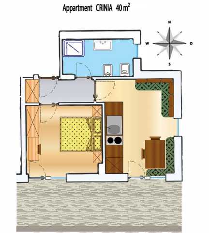 Floor plan of apartment “Crinia” 